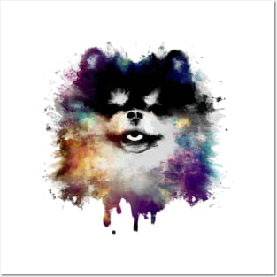 Adorable Pomeranian Puppy Floof Stencil Art Piece Posters and Art